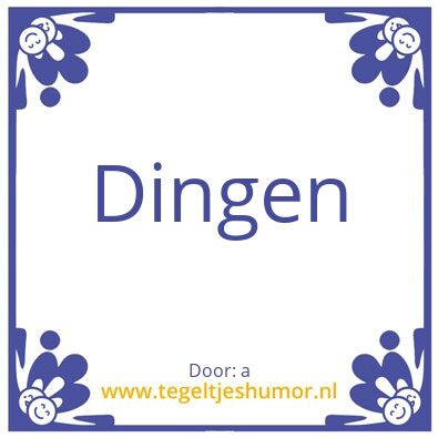 Tegeltje: a