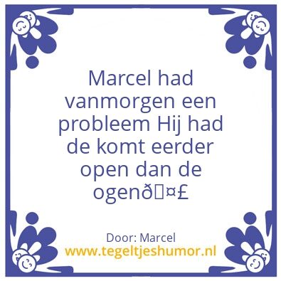 Tegeltje: Marcel