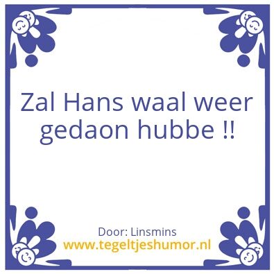 Tegeltje: Hans