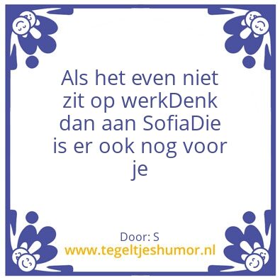 Tegeltje: S