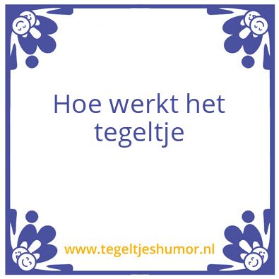 Tegeltje: Test