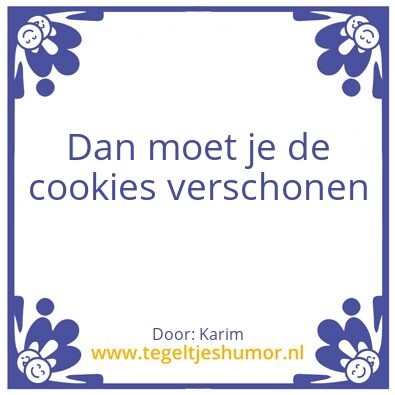 Tegeltje: Verschonen