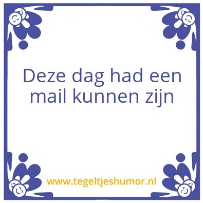 Tegeltje: Mail