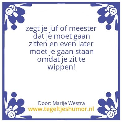 Tegeltje: School