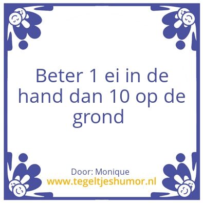 Tegeltje: Ei
