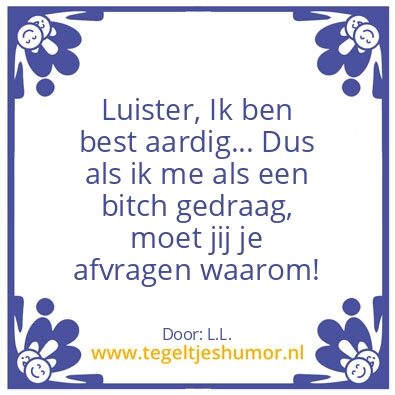 Tegeltje: Bitch