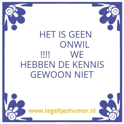Tegeltje: Wit