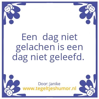 Tegeltje: lachen