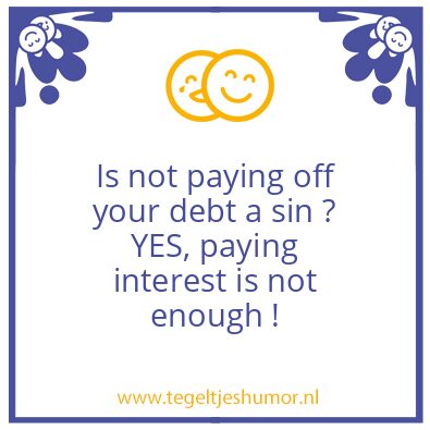 Tegeltje: sin
