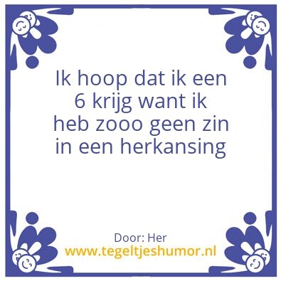 Tegeltje: Her