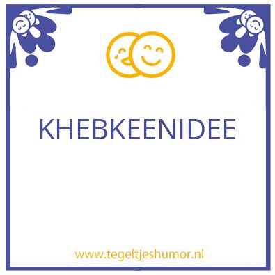 Tegeltje: Keen id