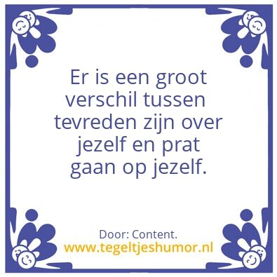 Tegeltje: Content.