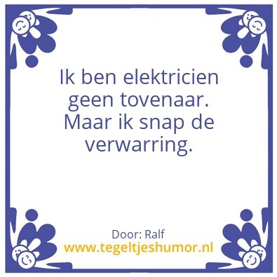 Tegeltje: elektricien