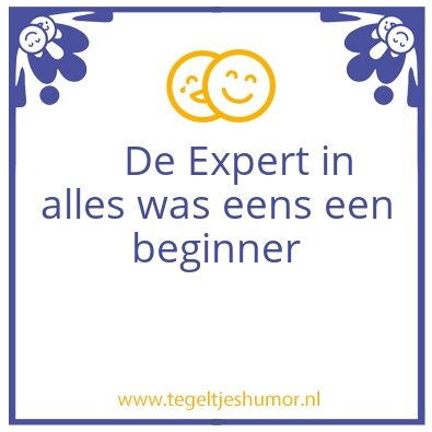 Tegeltje: Begin