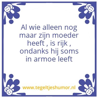 Tegeltje: moeder