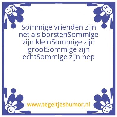 Tegeltje: Borsten