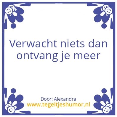 Tegeltje: That’s me