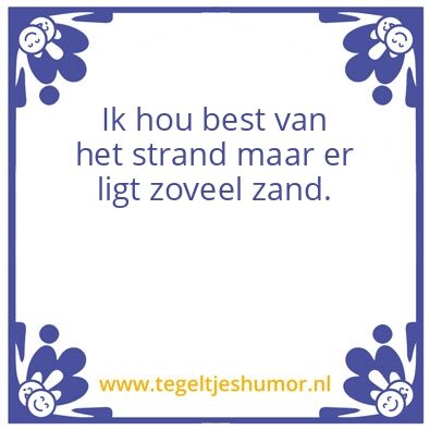 Tegeltje: strand