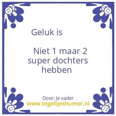Tegeltje: Dochters