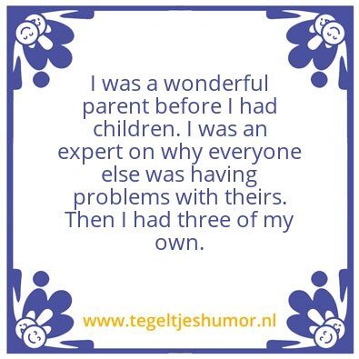 Tegeltje: parenting