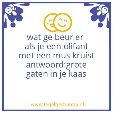 Tegeltje: mop