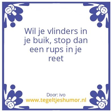 Tegeltje: vlinder