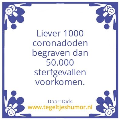 Tegeltje: Corona