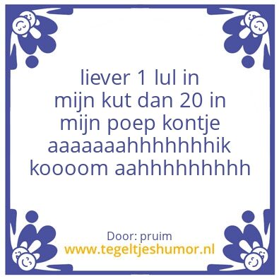 Tegeltje: kut