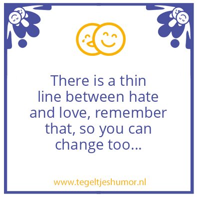Tegeltje: love