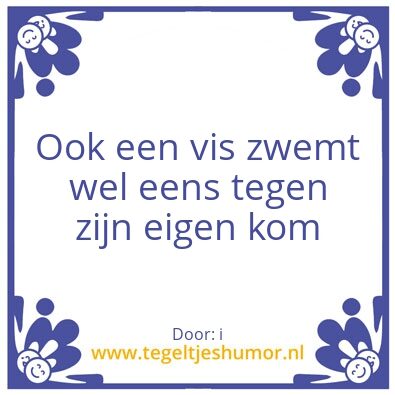 Tegeltje: vis