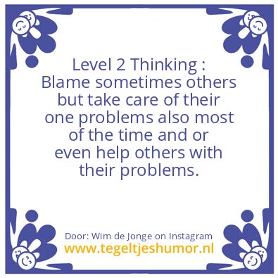 Tegeltje: Level 2 Thinking