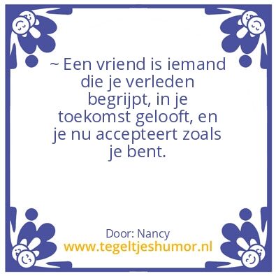 Tegeltje: Vriendschap