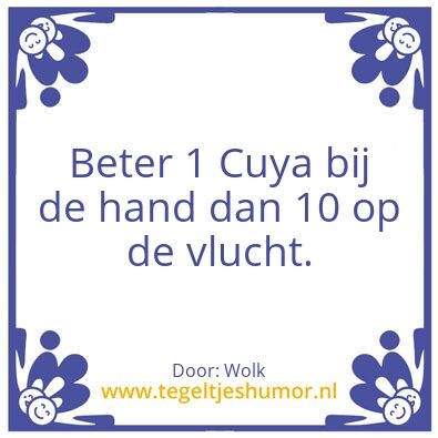 Tegeltje: Cuya