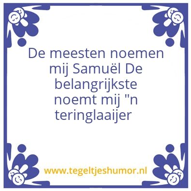 Tegeltje: Teringlaaijer
