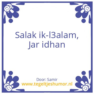 Tegeltje: Salak