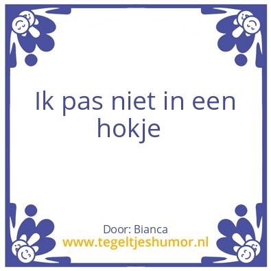 Tegeltje: Zelf