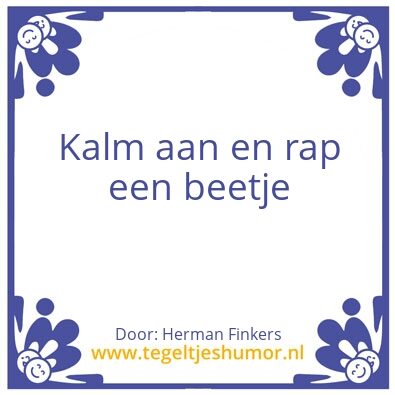 Tegeltje: Finkers