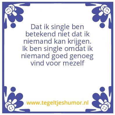 Tegeltje: Single
