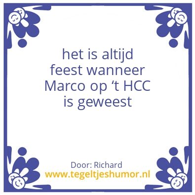Tegeltje: Marco