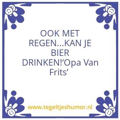 Tegeltje: Bier