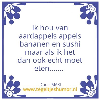 Tegeltje: appels