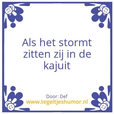 Tegeltje: Storm
