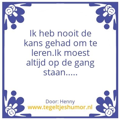 Tegeltje: School