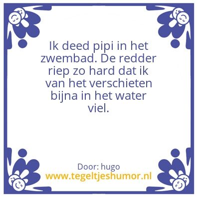 Tegeltje: mop