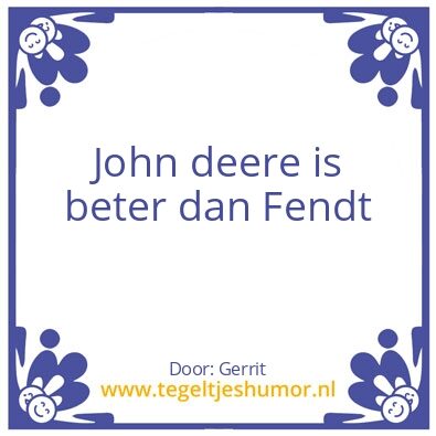 Tegeltje: John deere