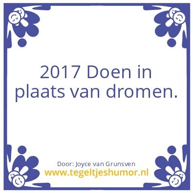 Tegeltje: 2017