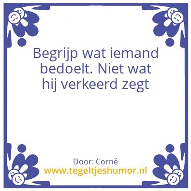 Tegeltje: Tekst