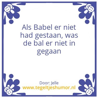 Tegeltje: Babel