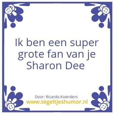 Tegeltje: Topper