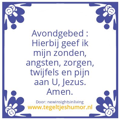Tegeltje: Bedtime prayer :
